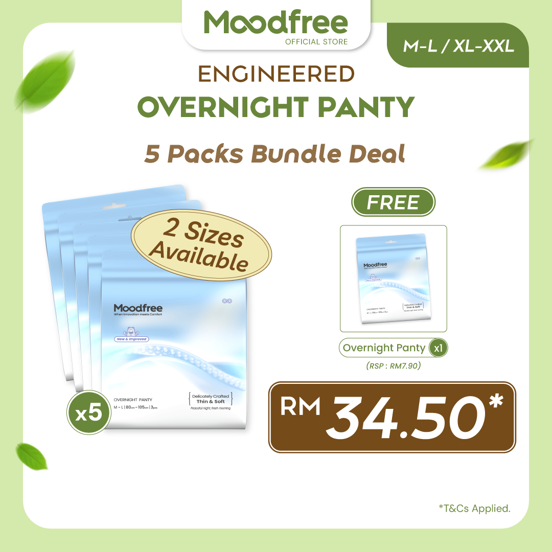 Moodfree Engineered Overnight Panty (3 pcs/pack)(M-L/ XL-XXL)
