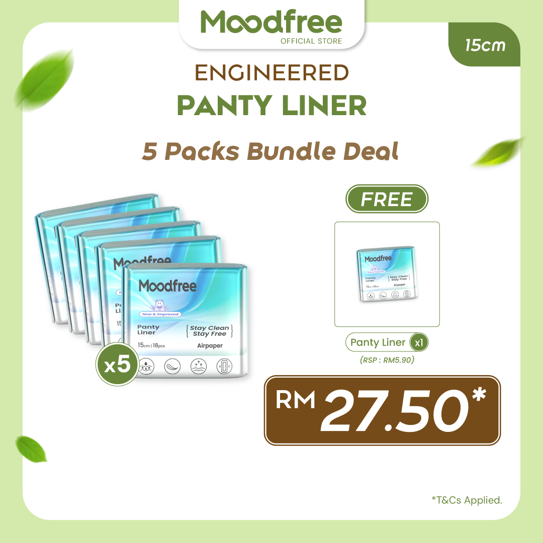 Moodfree Engineered Panty Liner (18 pcs/pack)