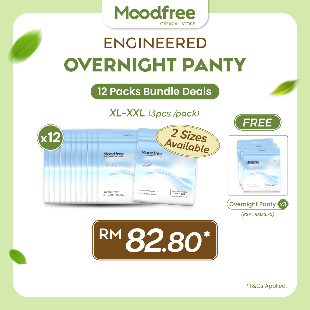 Moodfree Engineered Overnight Panty (3 pcs/pack)(M-L/ XL-XXL)
