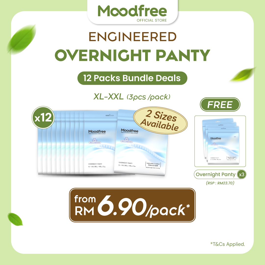 Moodfree Engineered Overnight Panty (3 pcs/pack)(M-L/ XL-XXL)