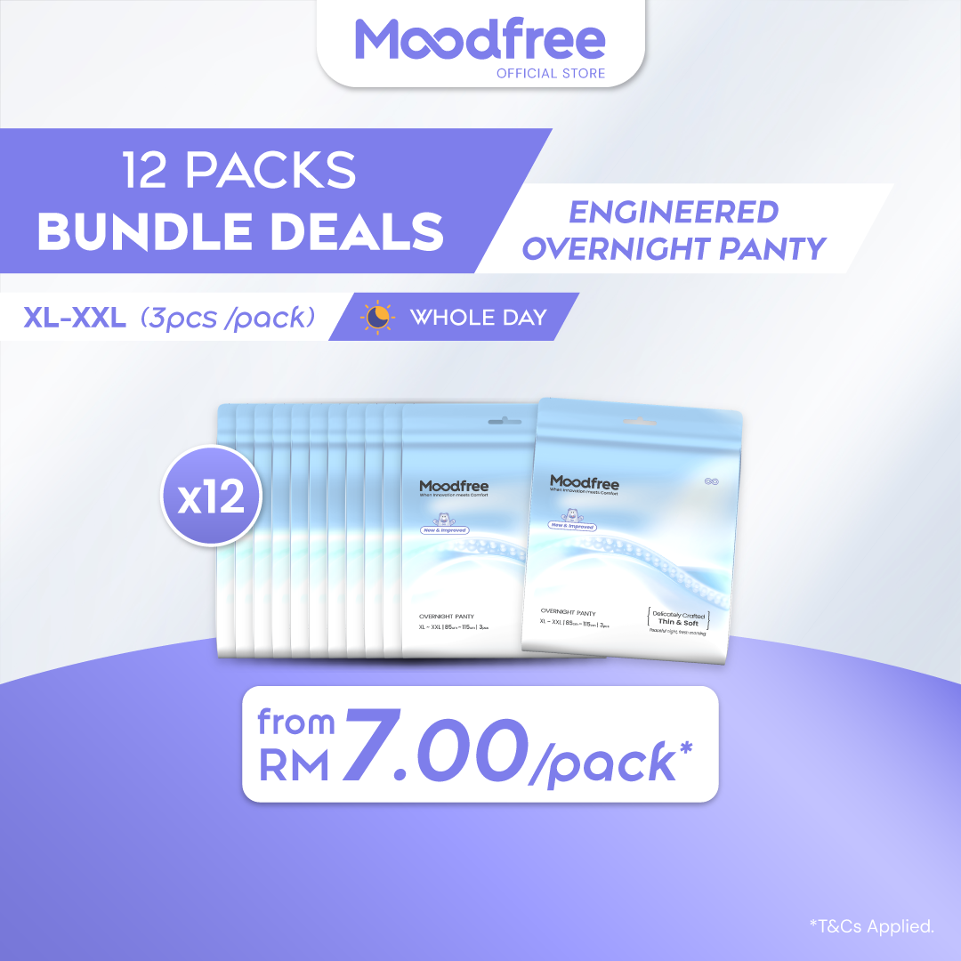 Moodfree Overnight Sanitary Panty (3 pcs/pack)(M-L/ XL-XXL)