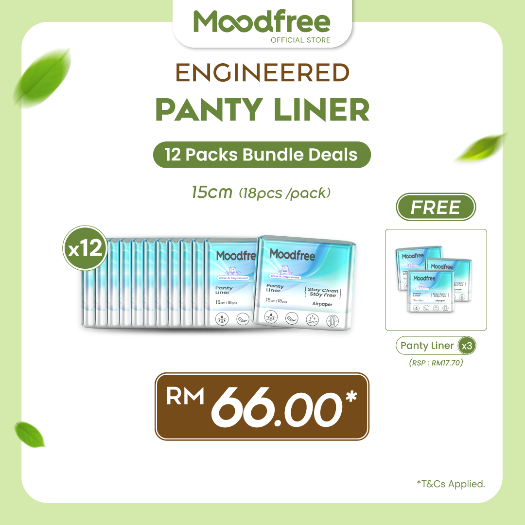 Moodfree Engineered Panty Liner (18 pcs/pack)