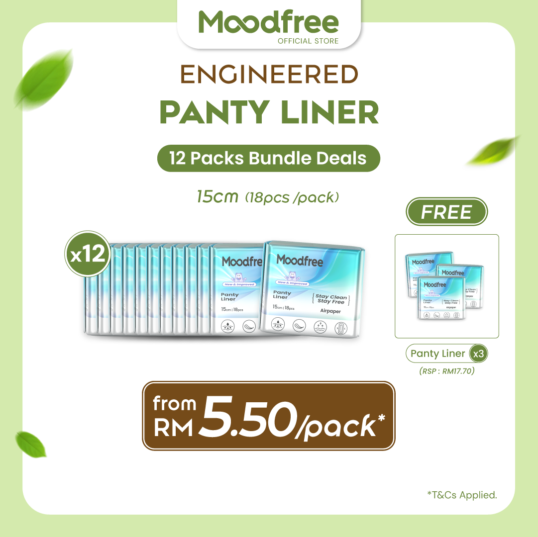 Moodfree Engineered Panty Liner (18 pcs/pack)