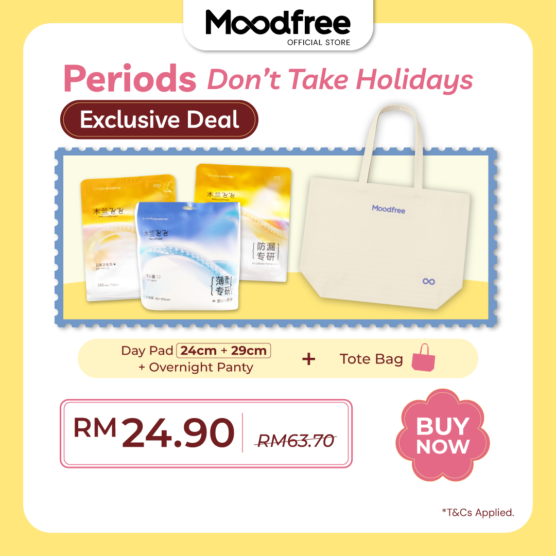 MOODFREE Everyday Tote Bag Set (Day Pad 24cm + 29cm + Overnight Panty)