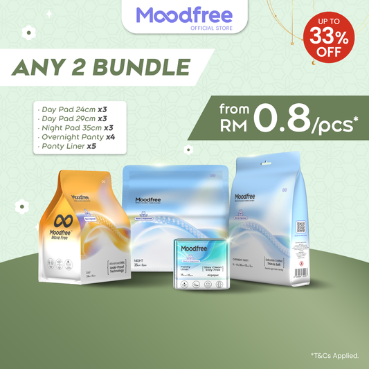 [RM48 ONLY] Mix & Match Any 2 Bundle Moodfree Engineered Sanitary Pads