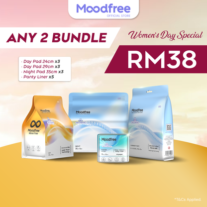 [RM38 ONLY] Mix & Match Any 2 Bundle Moodfree Engineered Sanitary Pads