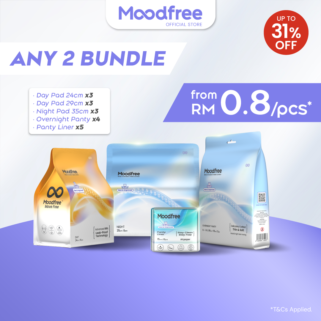 [5.5 DEALS] Mix & Match Any 2 Bundle Moodfree Engineered Sanitary Pads
