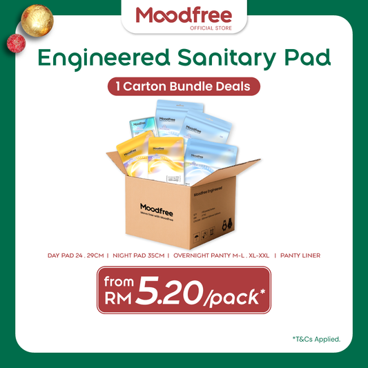 [1 CARTON] MOODFREE Engineered Sanitary Pads