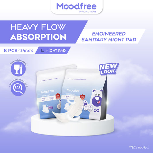 Moodfree Night Use Sanitary Pad 35cm