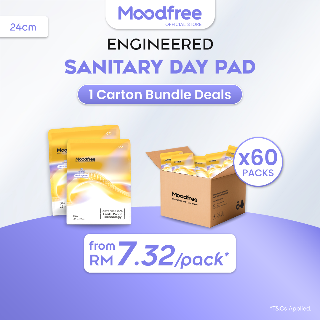 [1 CARTON] MOODFREE Engineered Sanitary Pads