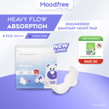 Moodfree Night Use Sanitary Pad 35cm