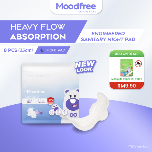 Moodfree Night Use Sanitary Pad 35cm
