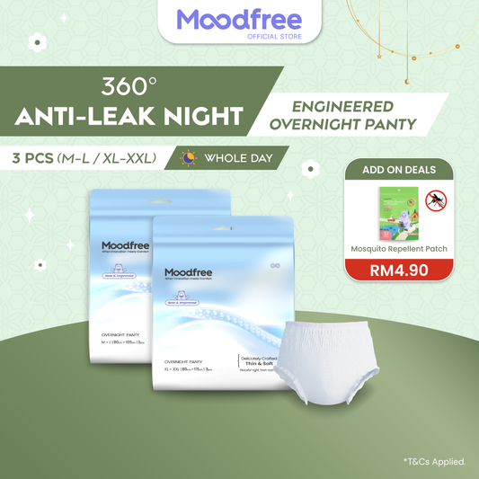 Moodfree Overnight Sanitary Panty (3 pcs/pack)(M-L/ XL-XXL)