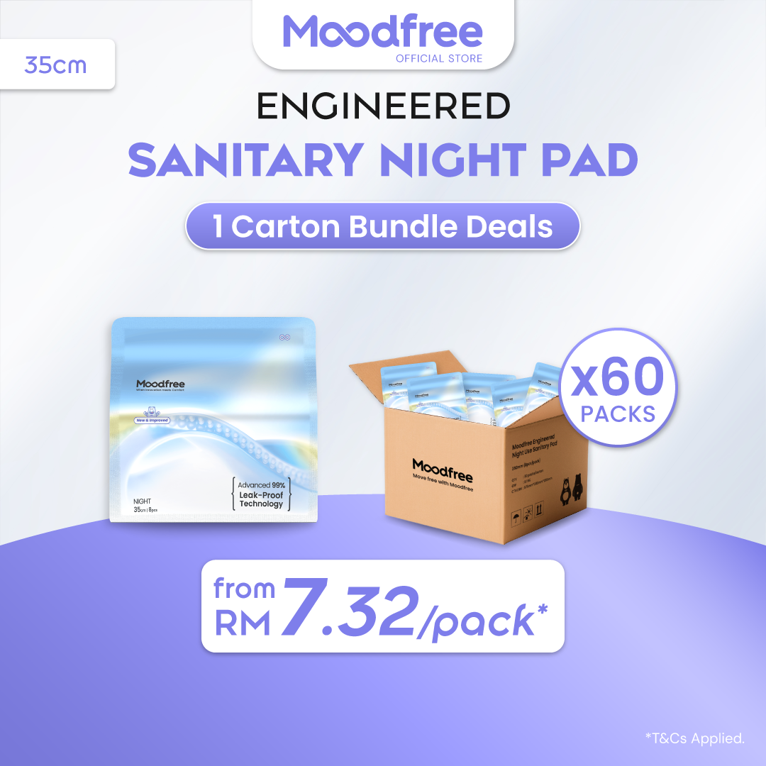 [1 CARTON] MOODFREE Engineered Sanitary Pads