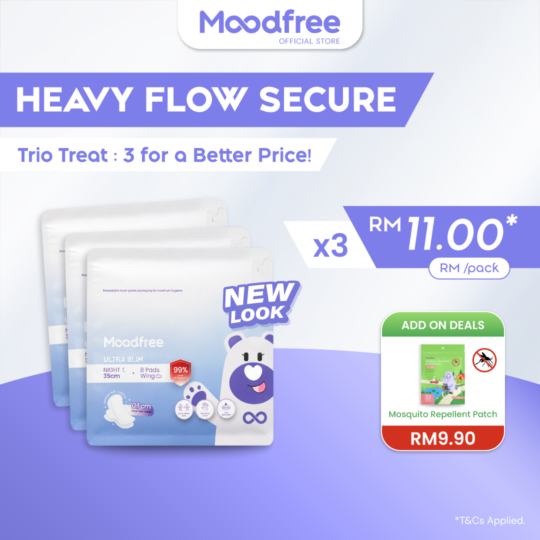 Moodfree Night Use Sanitary Pad 35cm