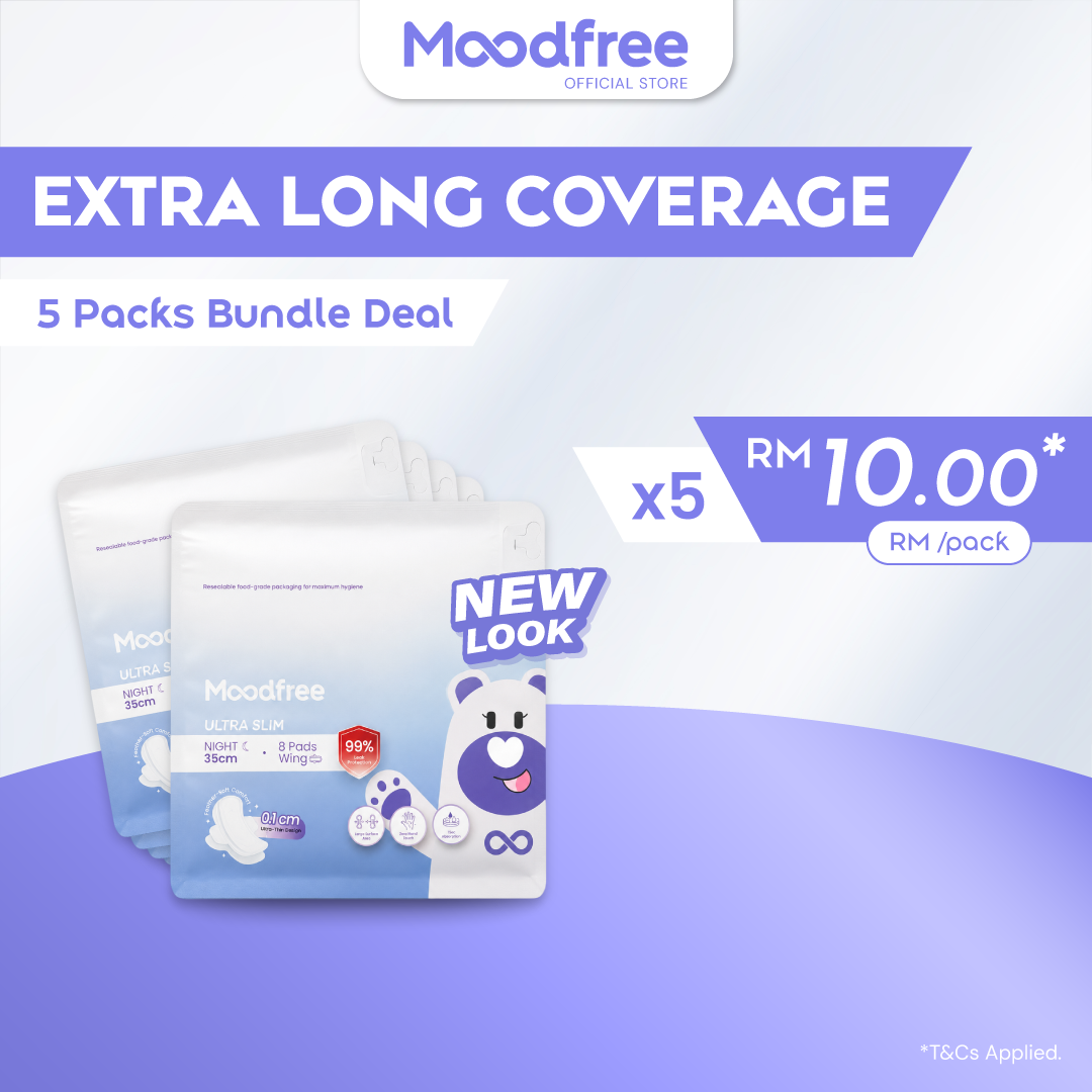 Moodfree Night Use Sanitary Pad 35cm