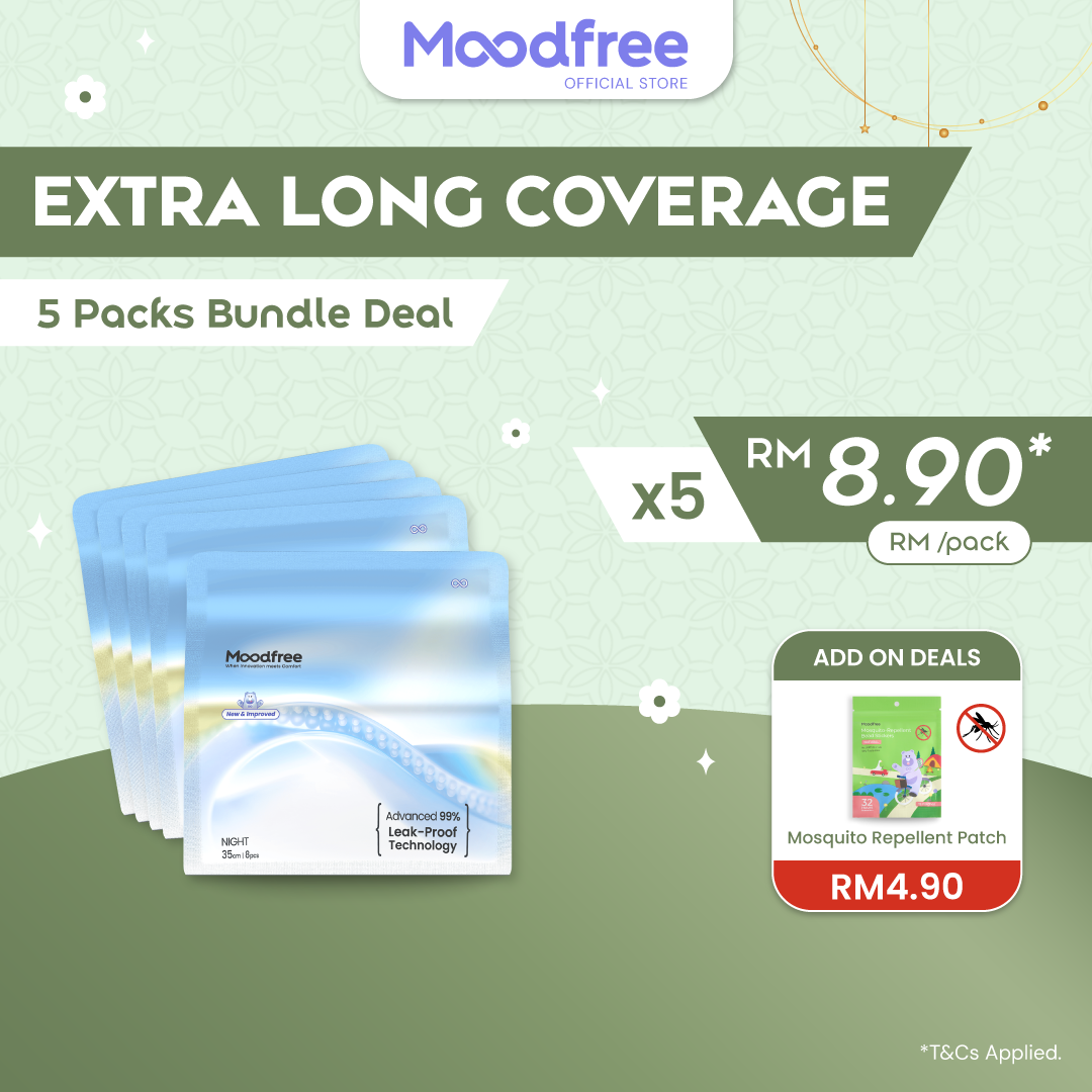 Moodfree Night Use Sanitary Pad 35cm