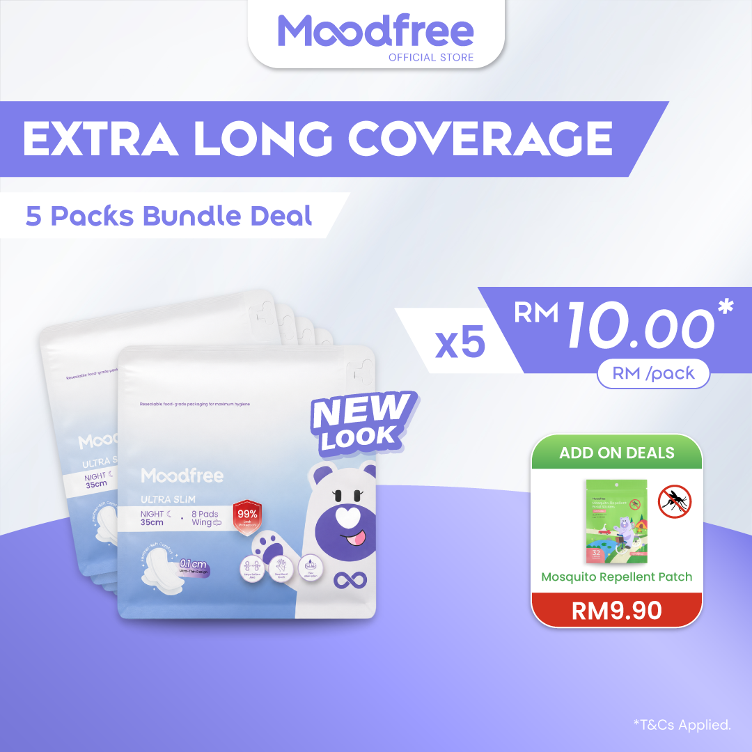 Moodfree Night Use Sanitary Pad 35cm