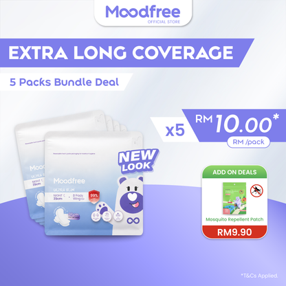 Moodfree Night Use Sanitary Pad 35cm