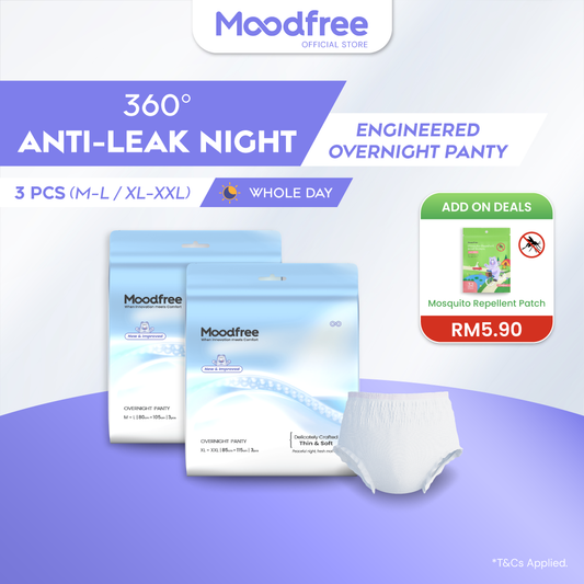 Moodfree Overnight Sanitary Panty (3 pcs/pack)(M-L/ XL-XXL)