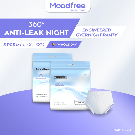 Moodfree Overnight Sanitary Panty (3 pcs/pack)(M-L/ XL-XXL)