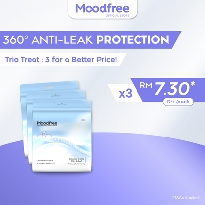 Moodfree Overnight Sanitary Panty (3 pcs/pack)(M-L/ XL-XXL)
