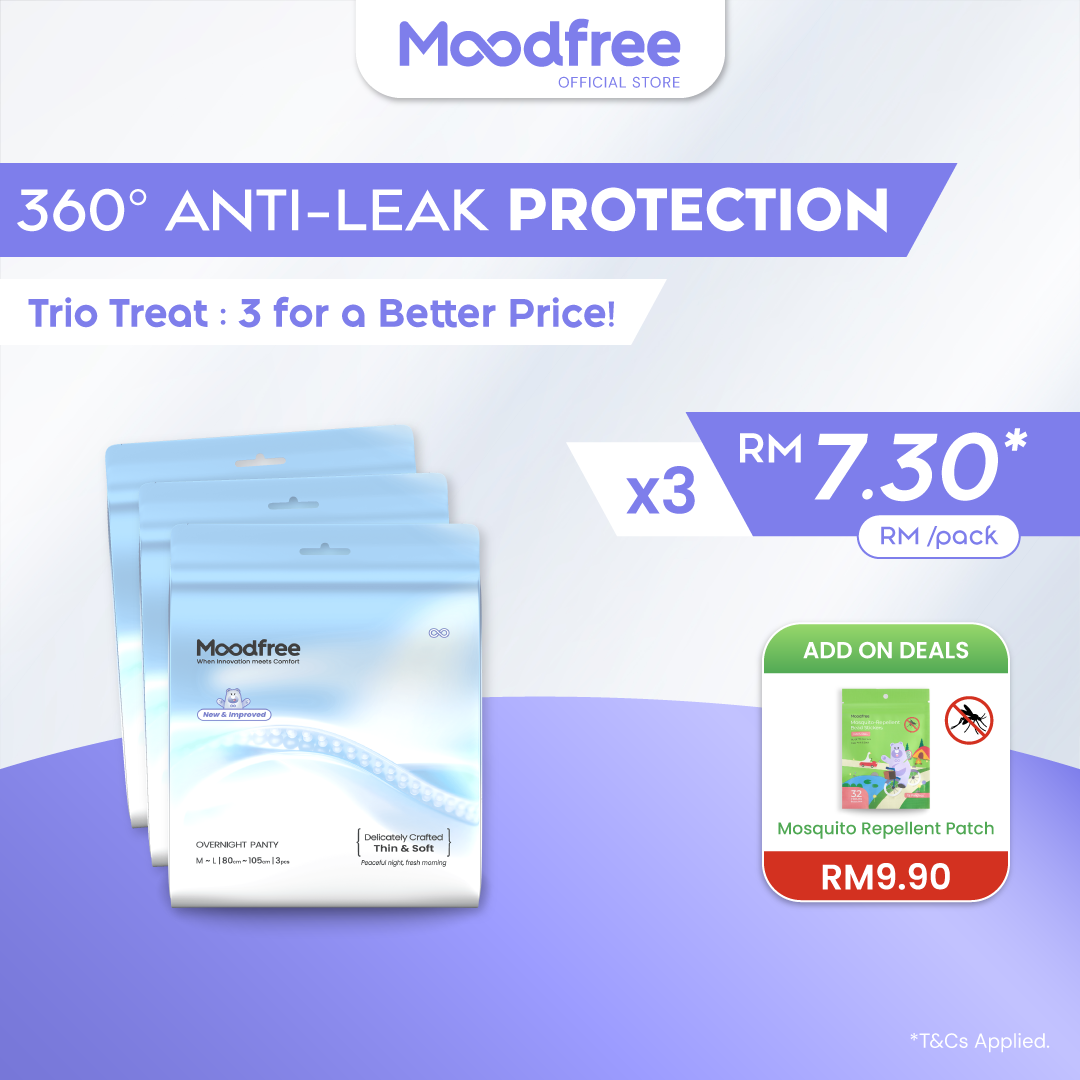 Moodfree Overnight Sanitary Panty (3 pcs/pack)(M-L/ XL-XXL)