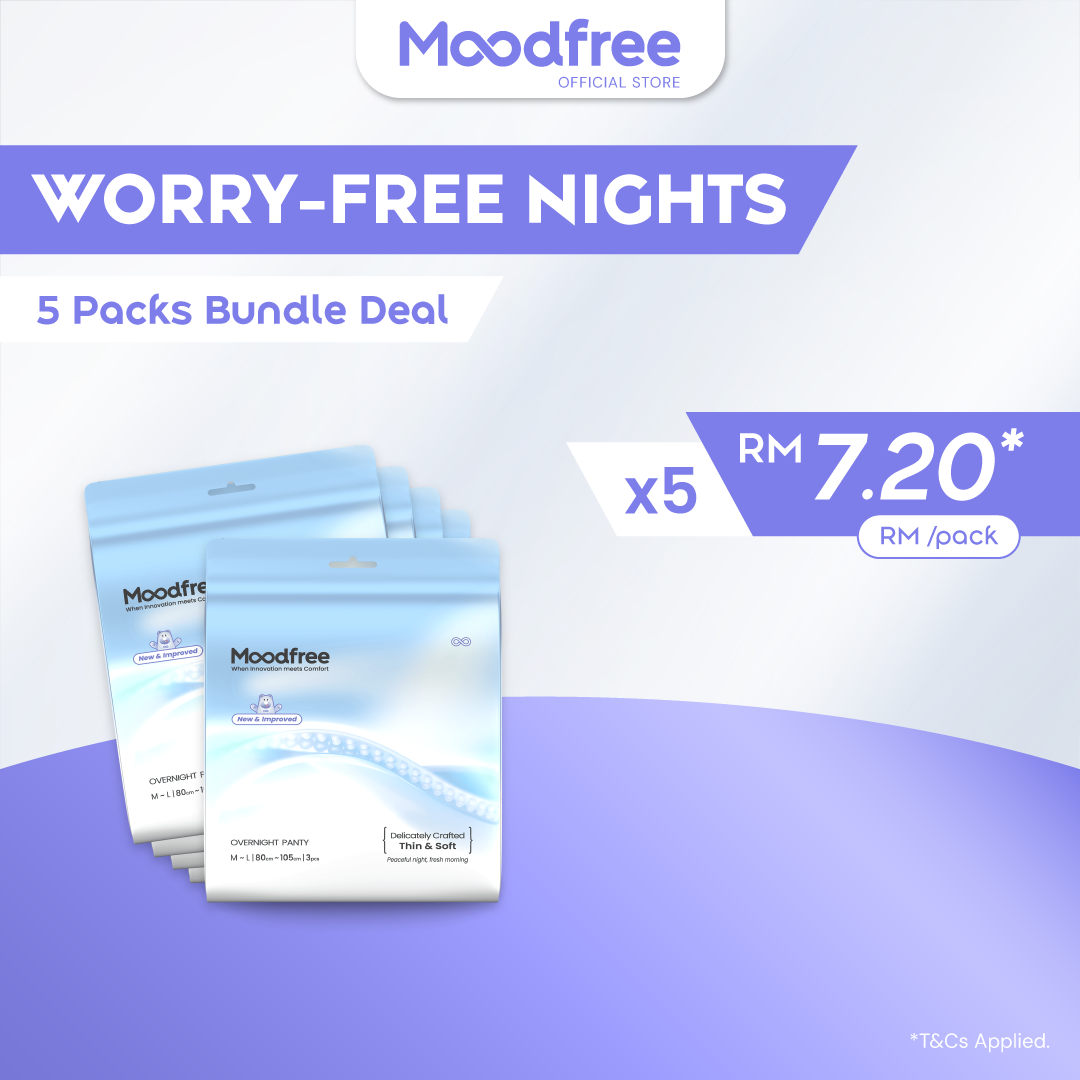 Moodfree Overnight Sanitary Panty (3 pcs/pack)(M-L/ XL-XXL)