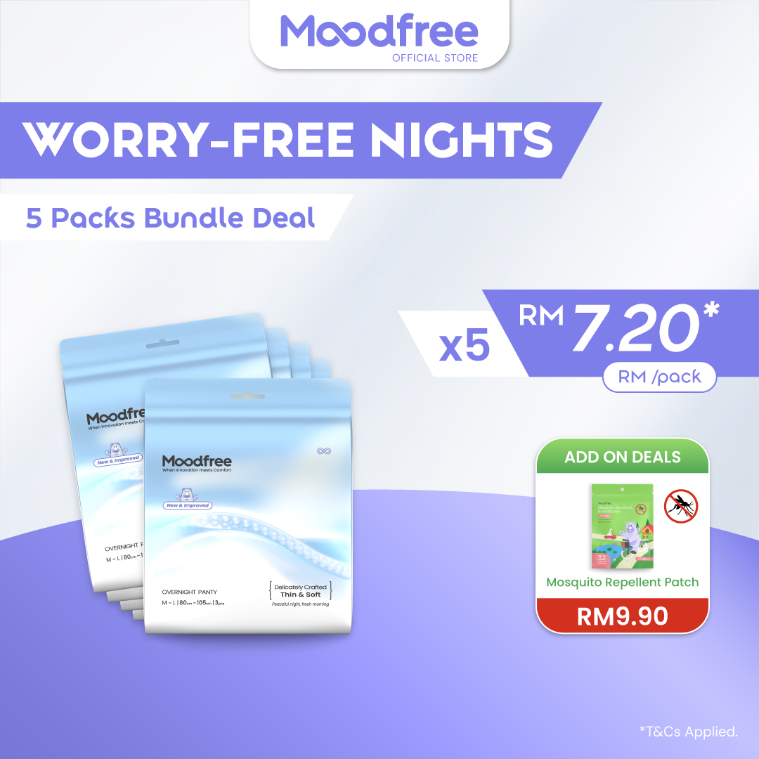 Moodfree Overnight Sanitary Panty (3 pcs/pack)(M-L/ XL-XXL)