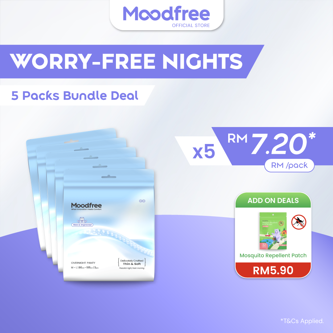 Moodfree Overnight Sanitary Panty (3 pcs/pack)(M-L/ XL-XXL)