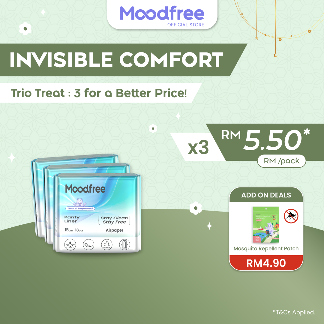 Moodfree Engineered Panty Liner (18 pcs/pack)