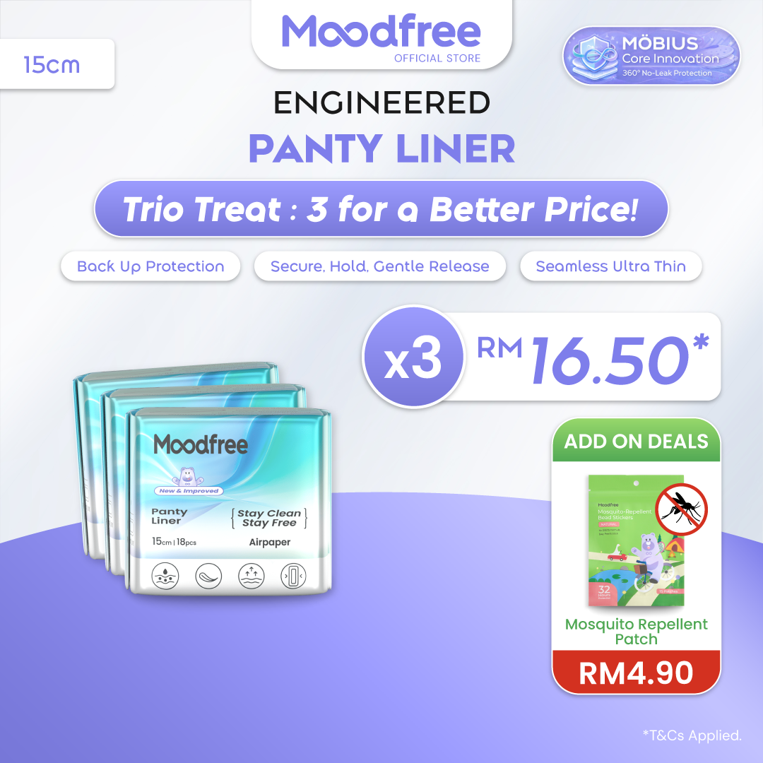 Moodfree Engineered Panty Liner (18 pcs/pack)