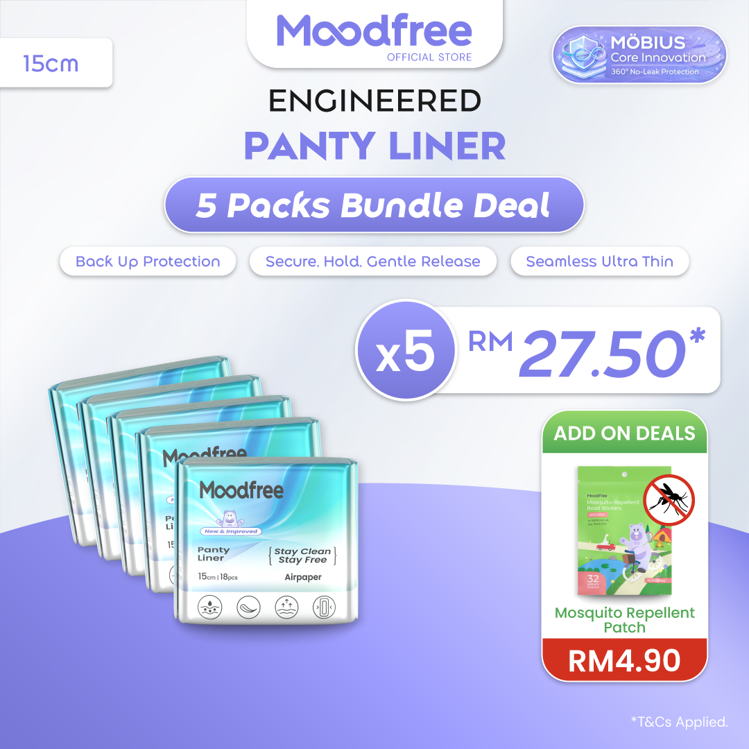 Moodfree Engineered Panty Liner (18 pcs/pack)