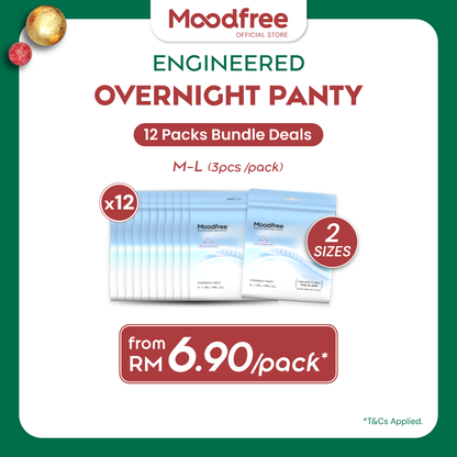 Moodfree Engineered Overnight Panty (3 pcs/pack)(M-L/ XL-XXL)