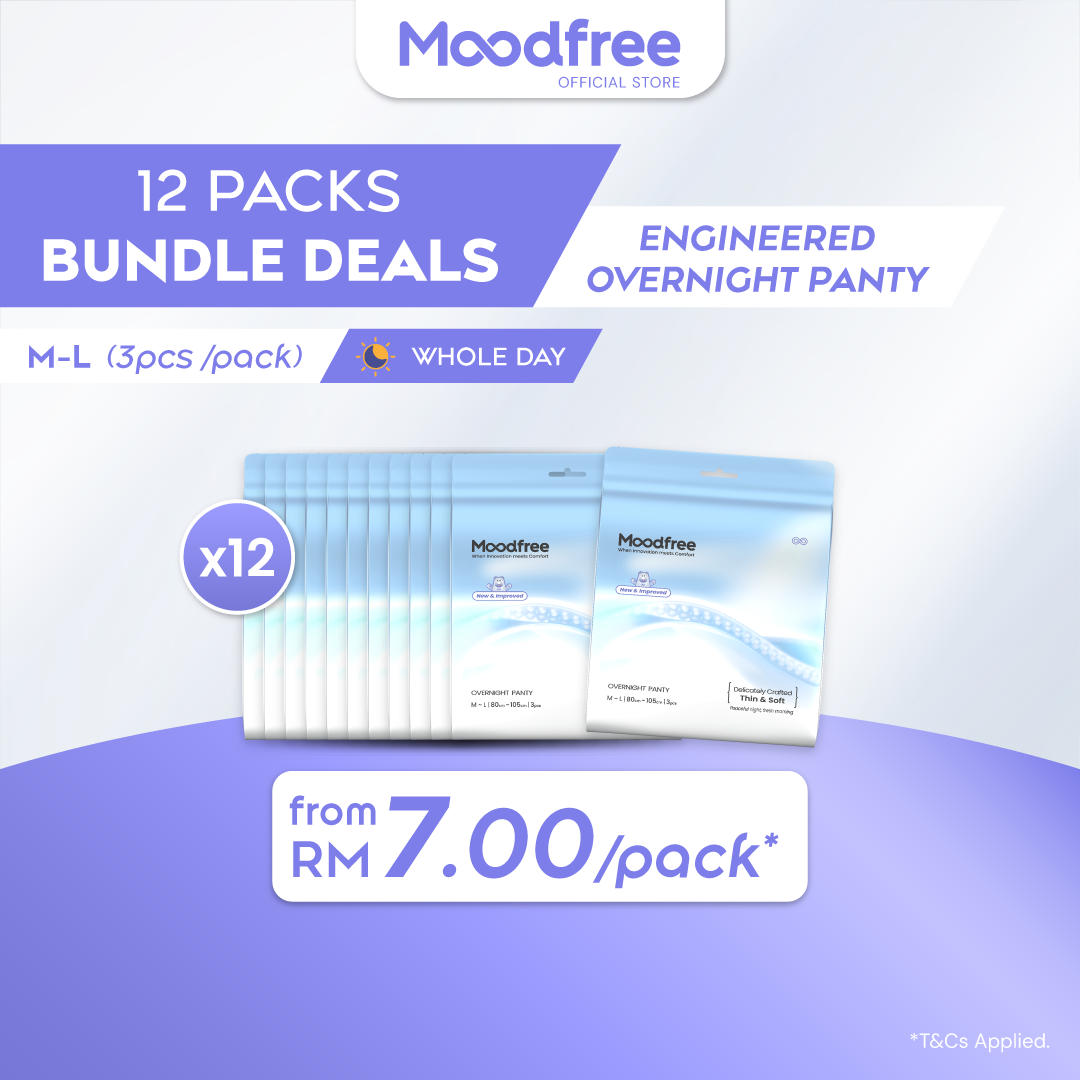 Moodfree Overnight Sanitary Panty (3 pcs/pack)(M-L/ XL-XXL)