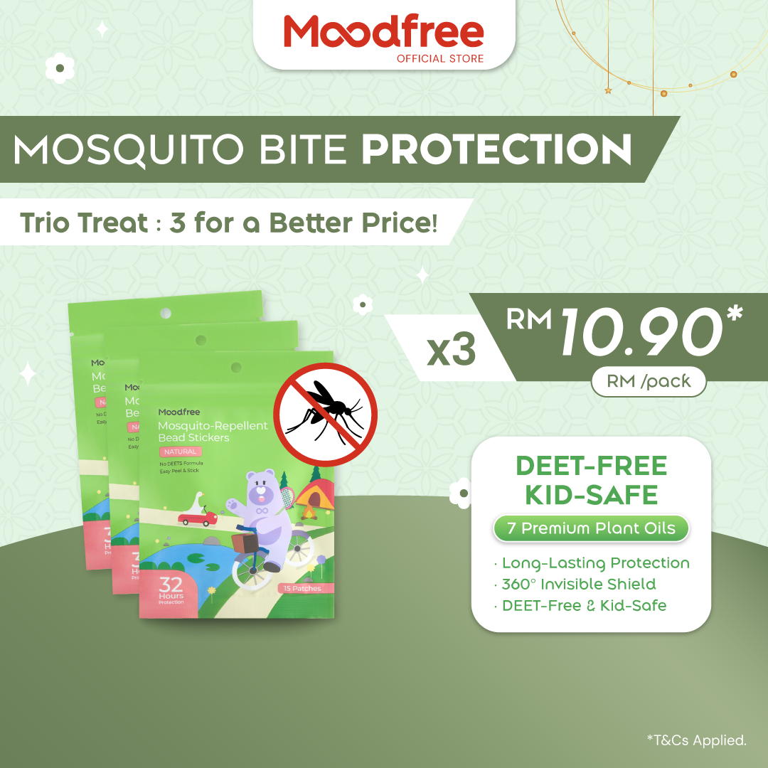 Moodfree Mosquito Repellent Stickers (15 pcs x 3 pack)