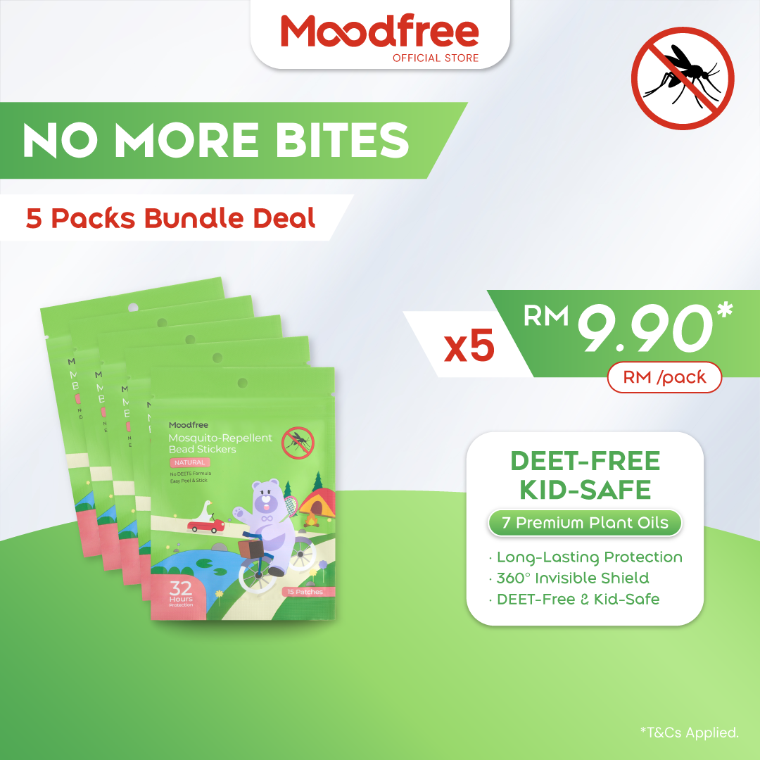 Moodfree Mosquito Repellent Stickers (15 pcs x 3 pack)