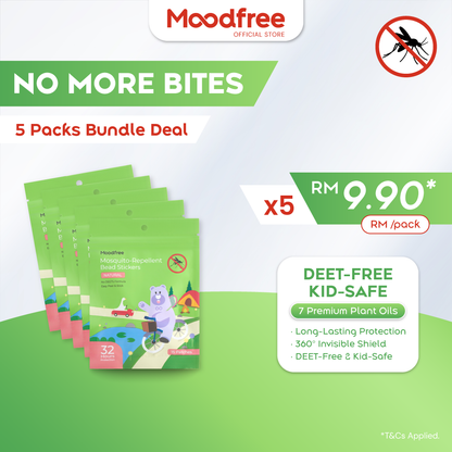 Moodfree Mosquito Repellent Stickers (15 pcs x 3 pack)
