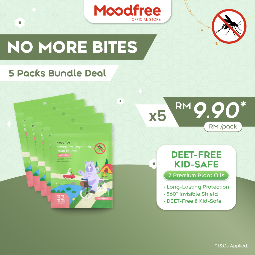 Moodfree Mosquito Repellent Stickers (15 pcs x 3 pack)