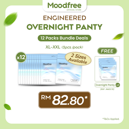 Moodfree Engineered Overnight Panty (3 pcs/pack)(M-L/ XL-XXL)