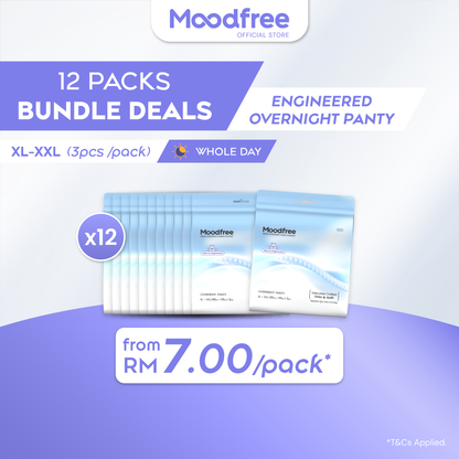 Moodfree Overnight Sanitary Panty (3 pcs/pack)(M-L/ XL-XXL)