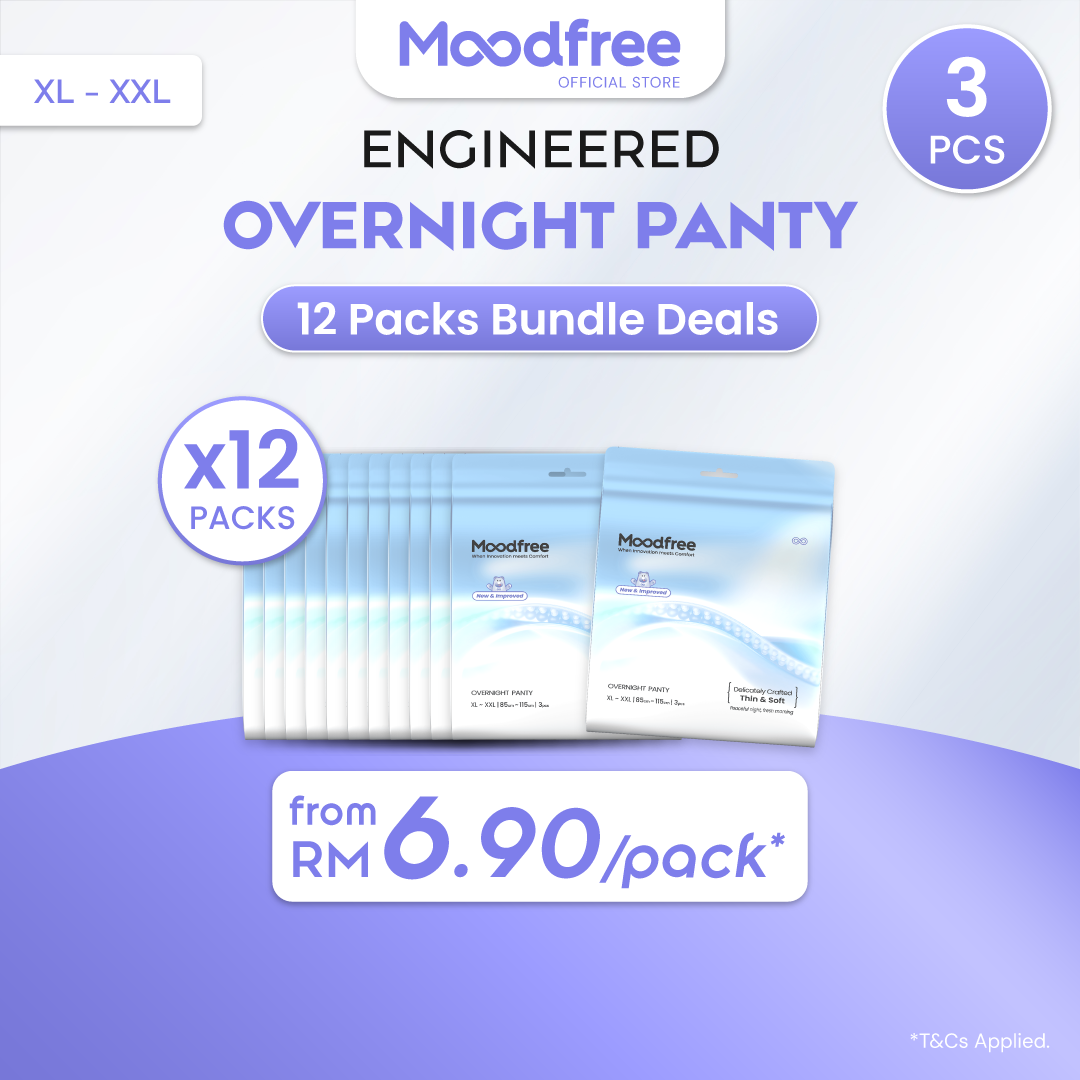 Moodfree Engineered Overnight Panty (3 pcs/pack)(M-L/ XL-XXL)