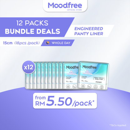 Moodfree Engineered Panty Liner (18 pcs/pack)