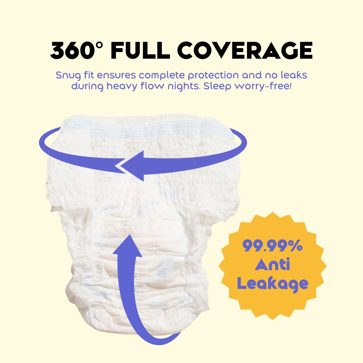 Moodfree Engineered Overnight Panty  (3 pcs/pack)