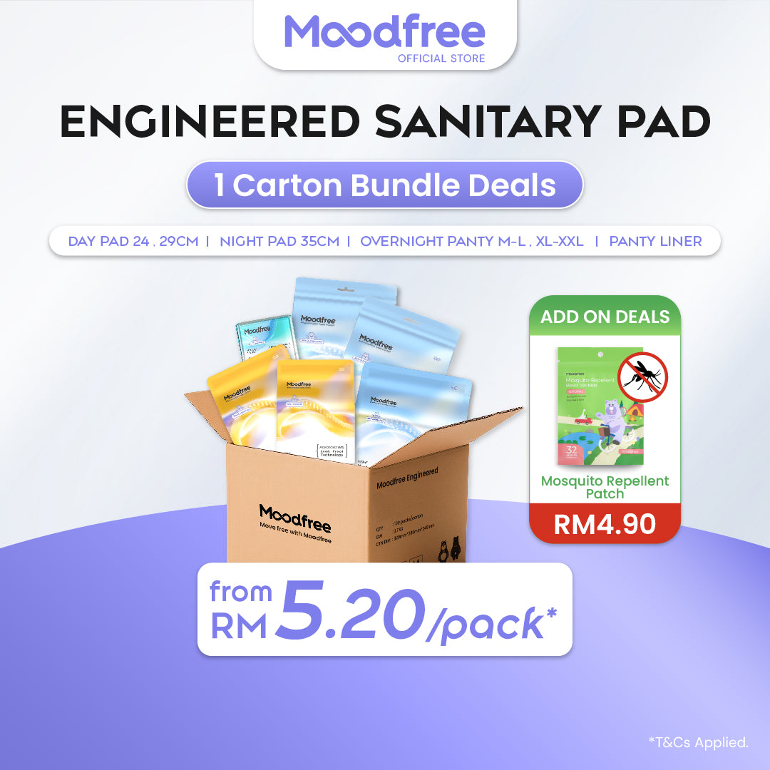 [1 CARTON] MOODFREE Engineered Sanitary Pads
