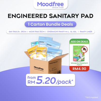 [1 CARTON] MOODFREE Engineered Sanitary Pads