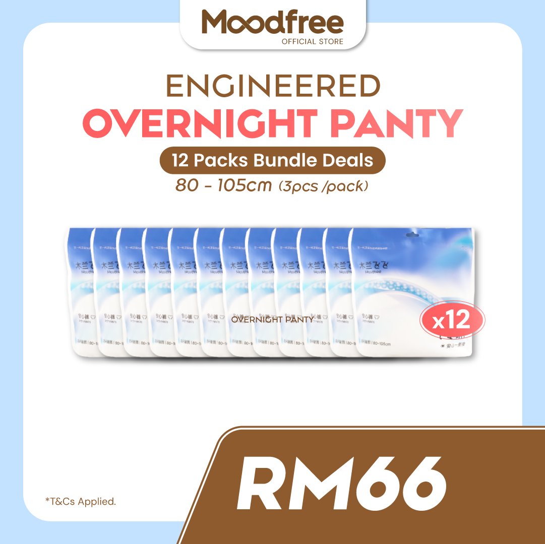 Moodfree Engineered Overnight Panty  (3 pcs/pack)