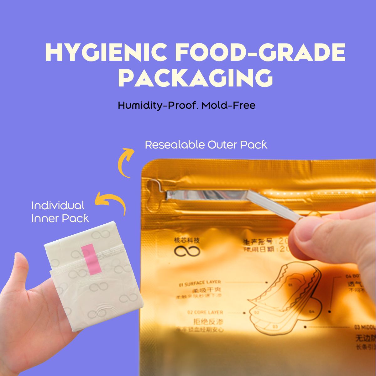 Engineered Day Use Sanitary Pad Travel Pack 24cm