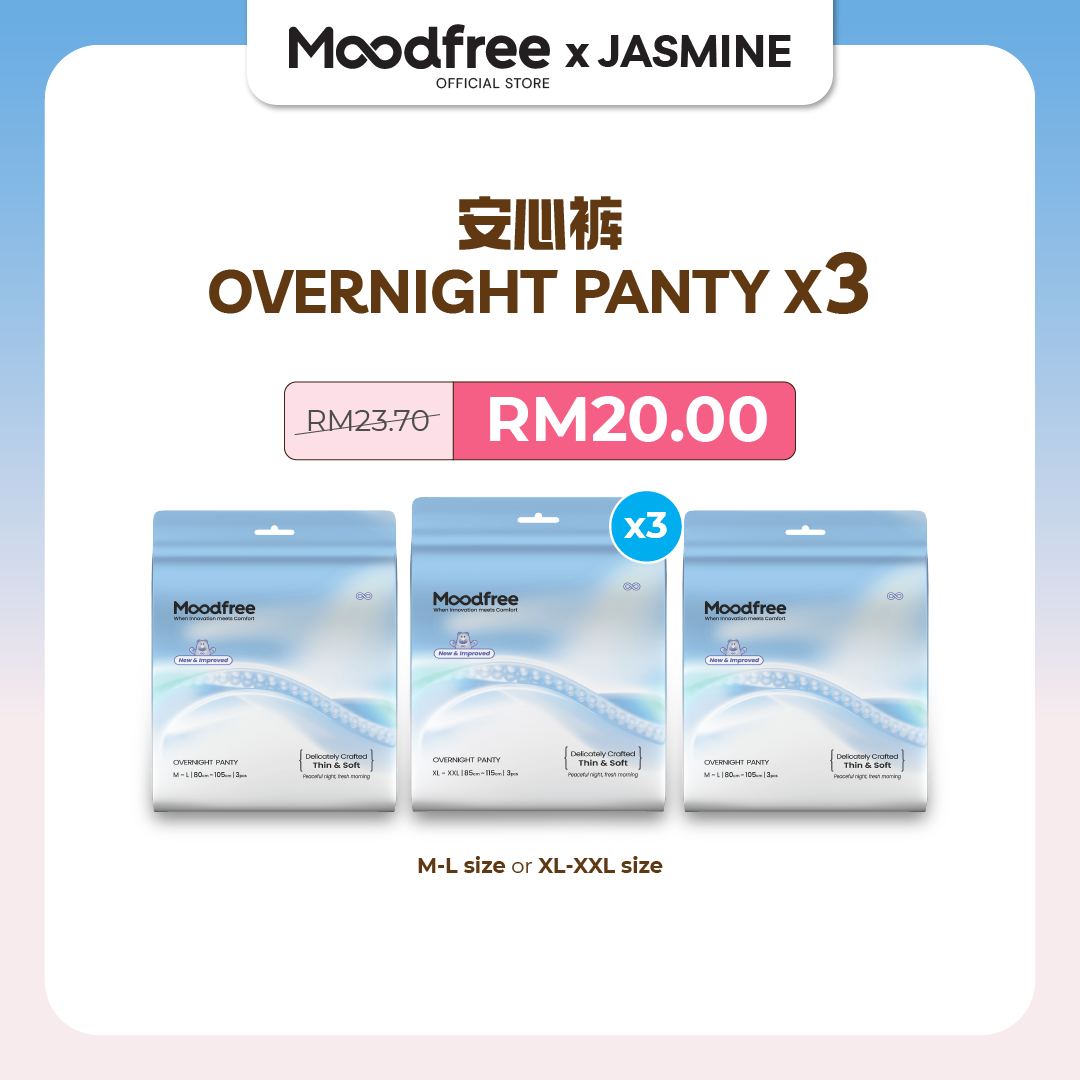 [JASMINE] MOODFREE Engineered Overnight Panty Bundle