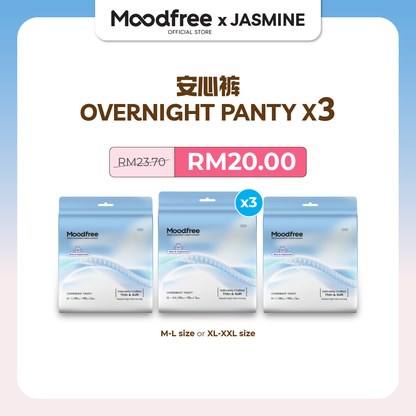 [JASMINE] MOODFREE Engineered Overnight Panty Bundle